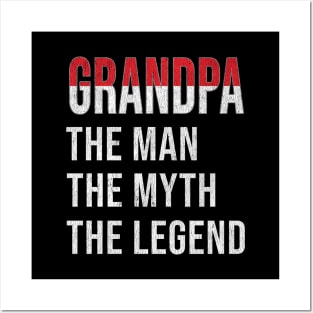 Grand Father Indonesian Grandpa The Man The Myth The Legend - Gift for Indonesian Dad With Roots From  Indonesia Posters and Art